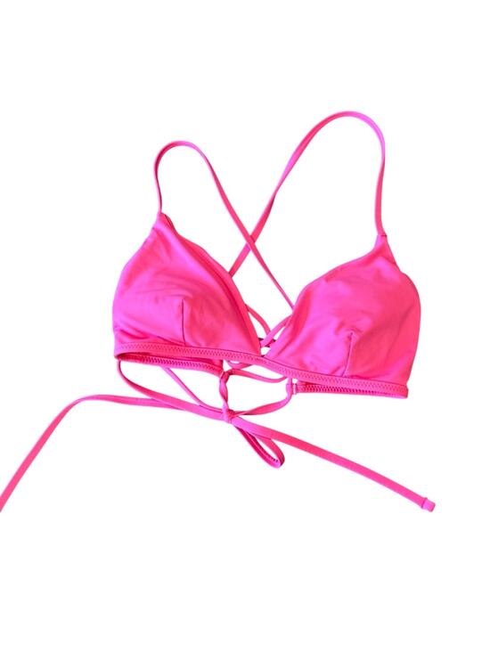 Athleta Other - ATHLETA Dark Pink Fuschia Swim Suit Top Bikini Top Tie at back XS Bathing Suit